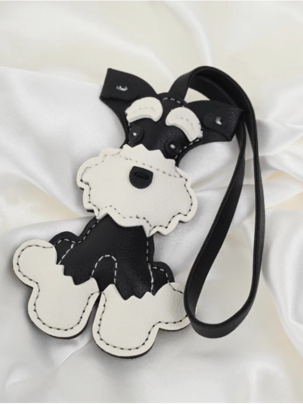 Black & White Schnauzer Dog Bag Charm - Unbranded, New